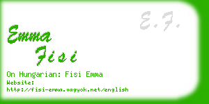 emma fisi business card